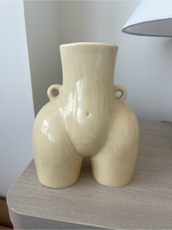 . Other - Large Body Shape Vase Glossy Beige